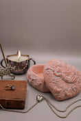 Load image into Gallery viewer, Terracotta Heart Lidded Dish With Cherub Details
