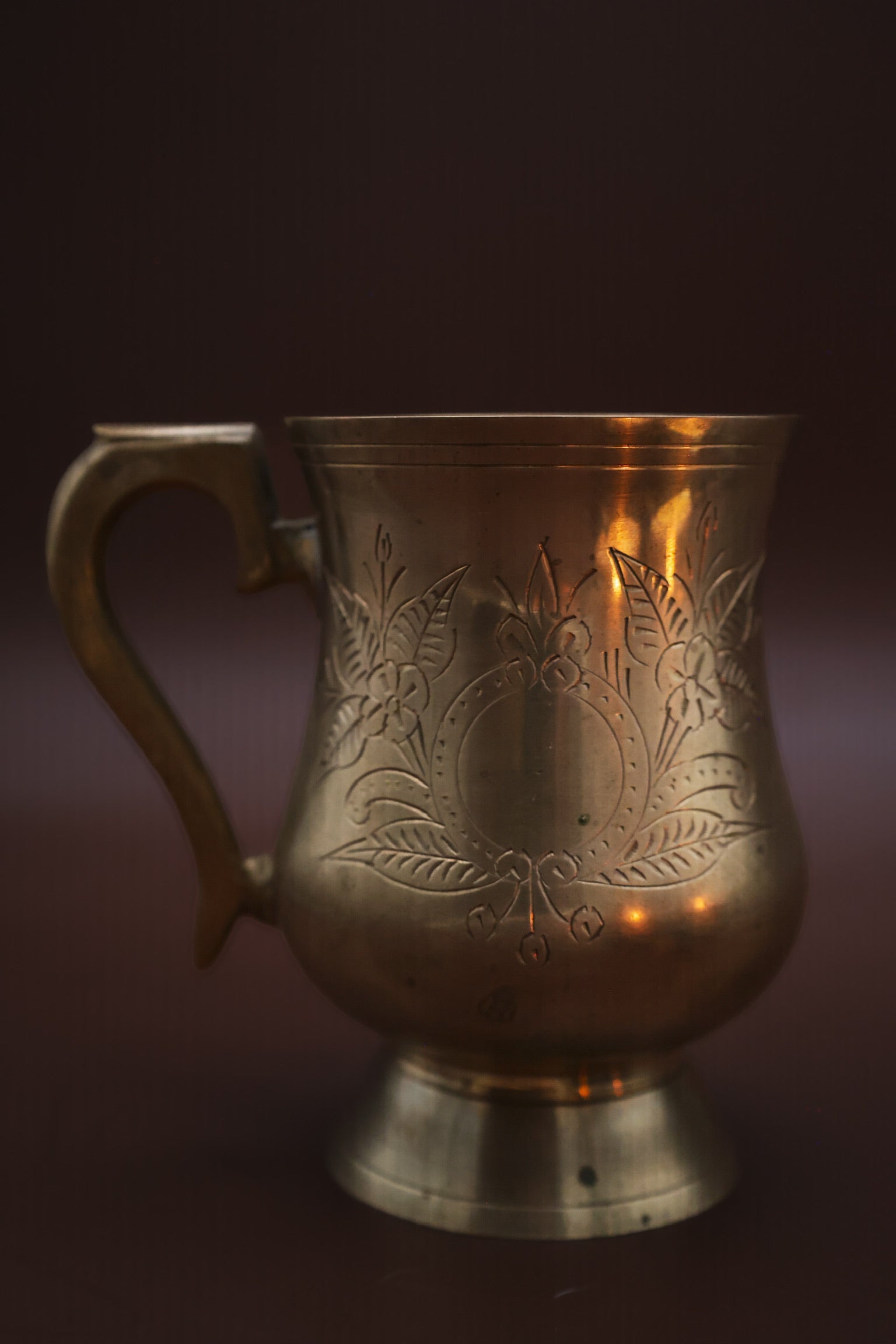 Brass Etched Tankard