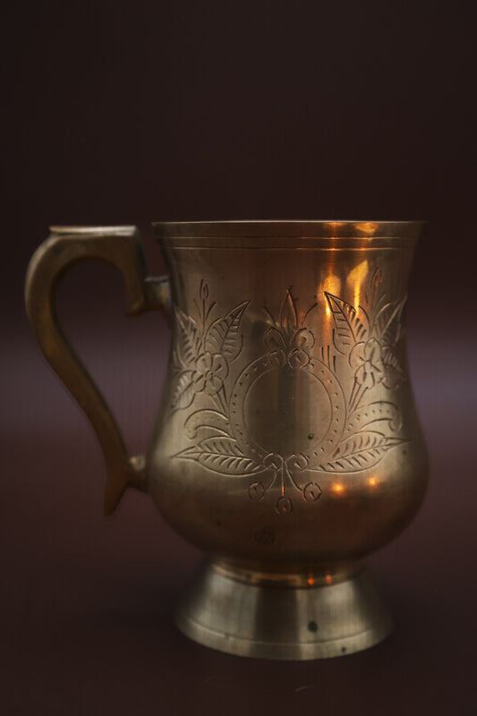 Brass Etched Tankard