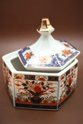 Load image into Gallery viewer, Imari Style Japanese Hand Painted 7" Ceramic Lidded Dish
