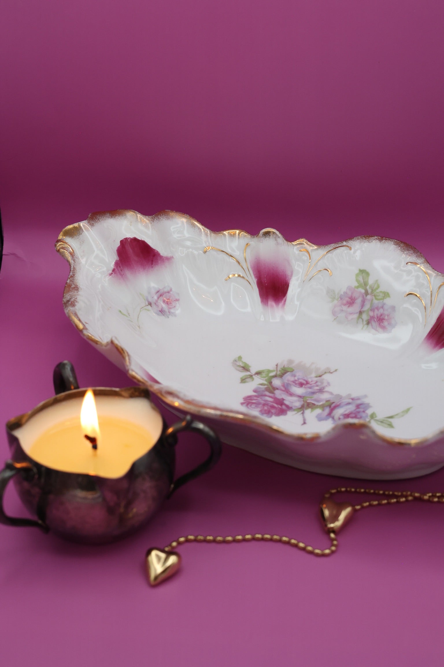 German Floral Porcelain Bowl