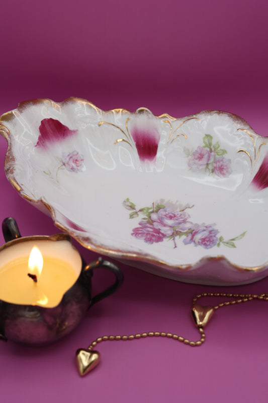 German Floral Porcelain Bowl