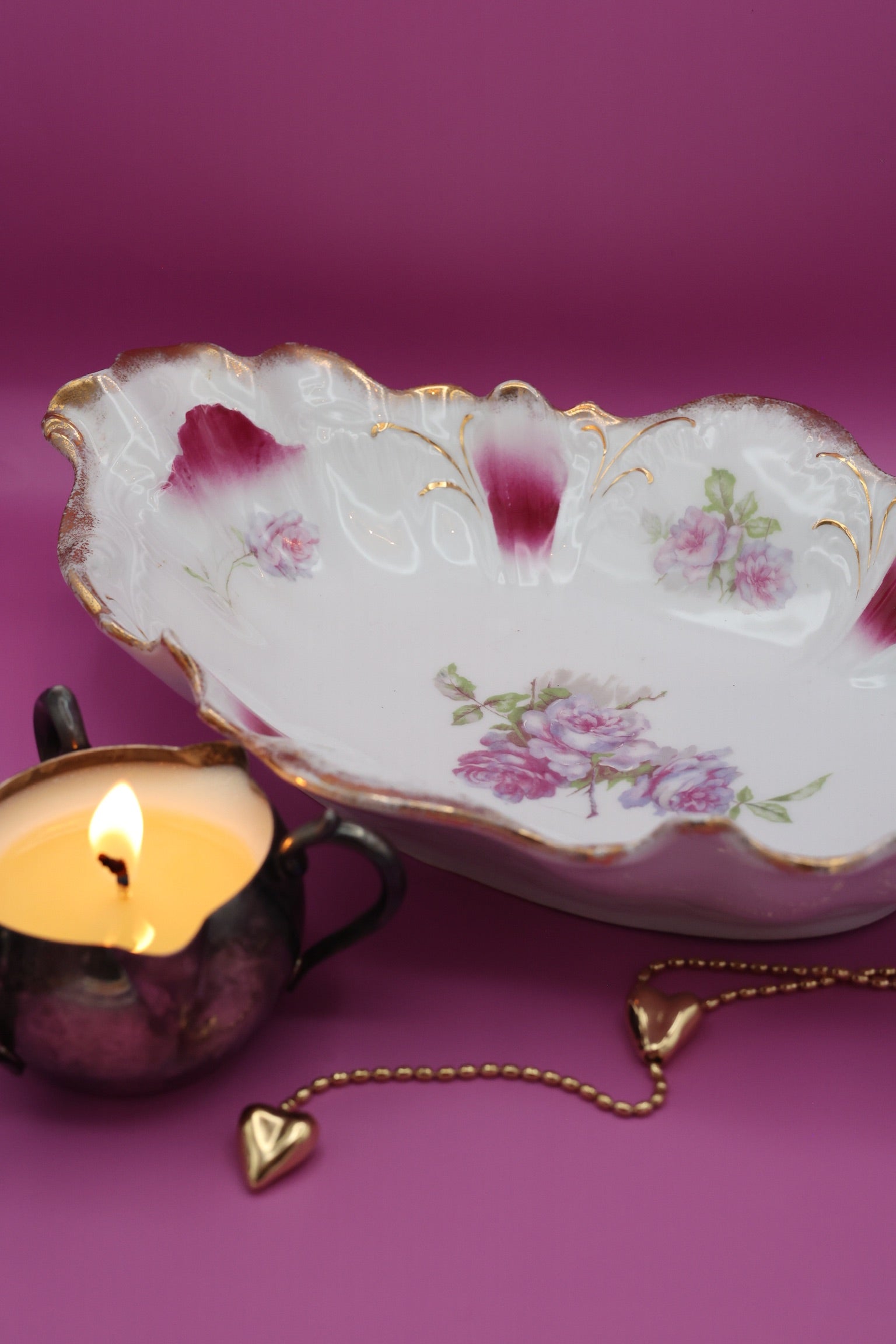 German Floral Porcelain Bowl