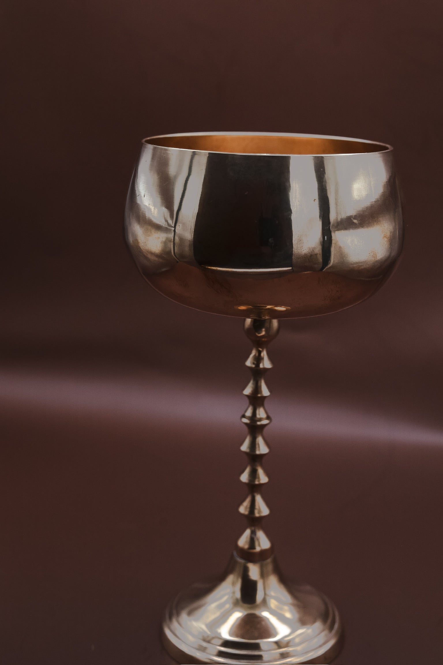 Brass Long Stemmed Goblet