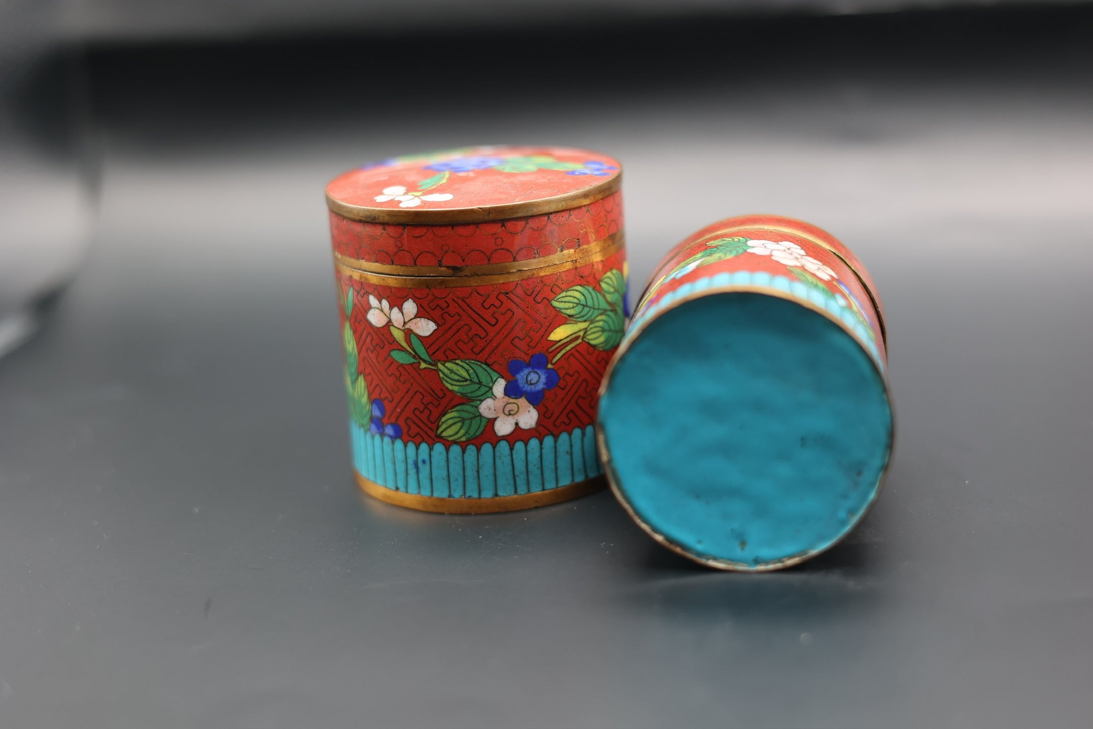 Cloisonné Lidded Jars