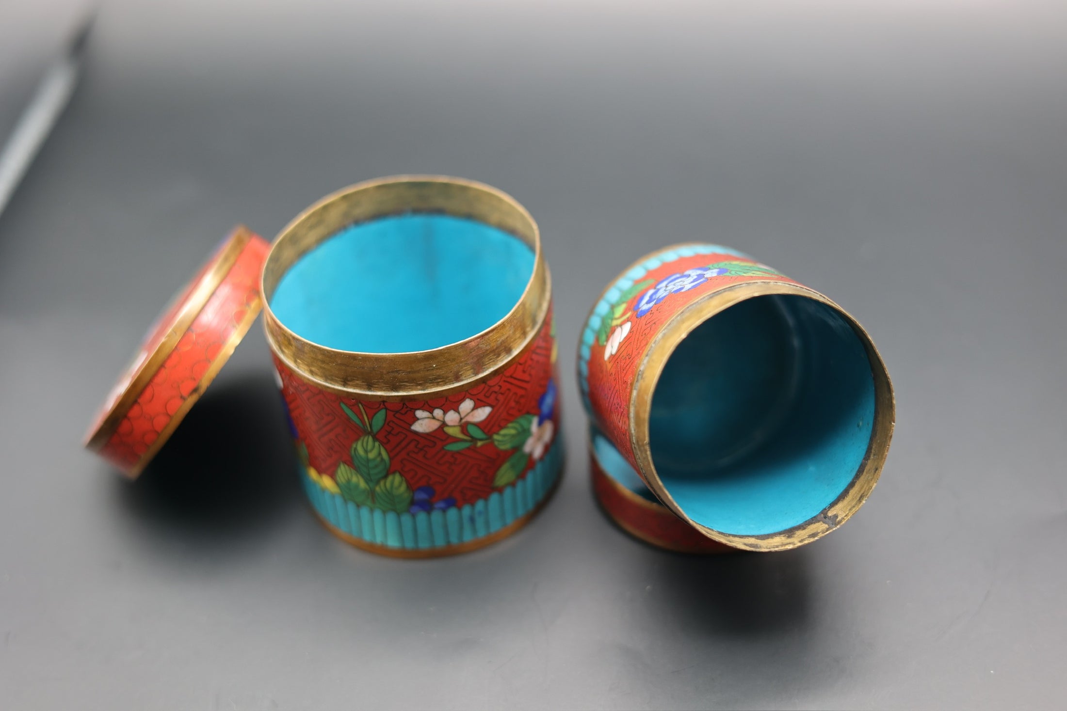 Cloisonné Lidded Jars