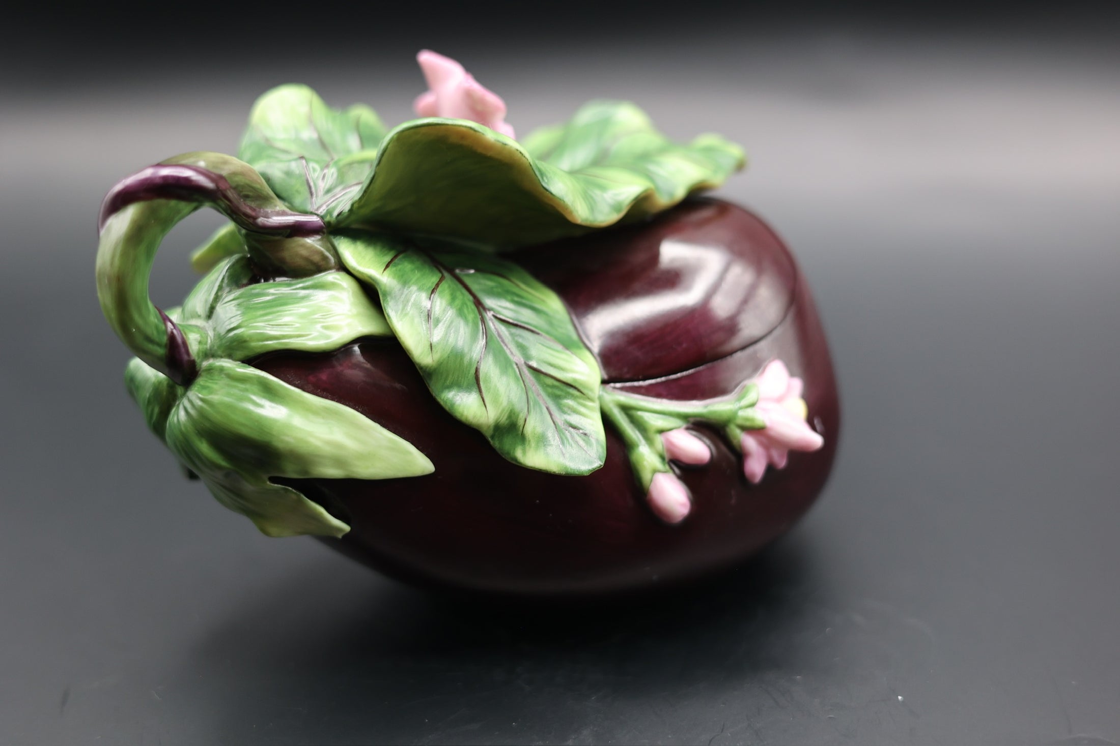 Fitz & Floyd Eggplant Lidded Dish