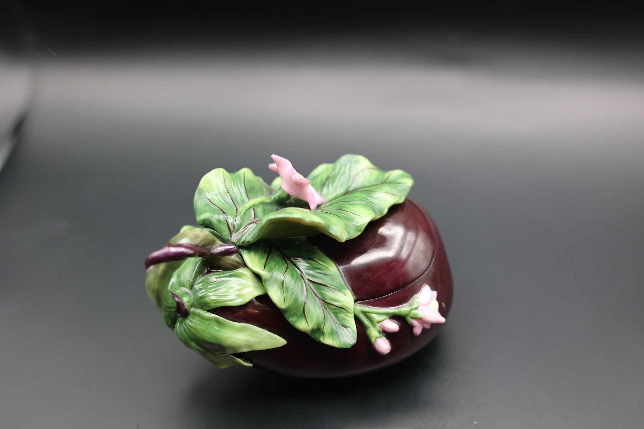 Fitz & Floyd Eggplant Lidded Dish