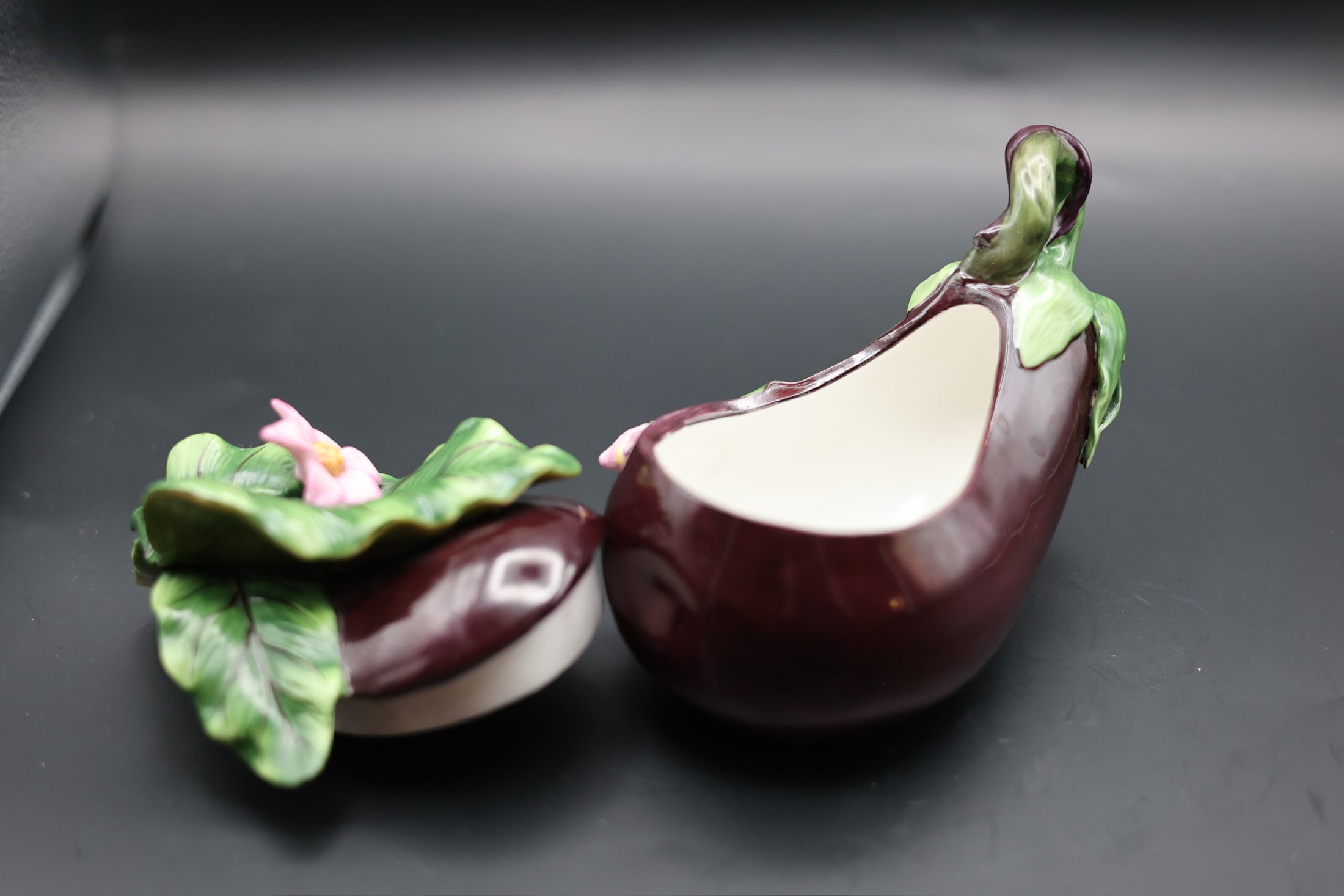 Fitz & Floyd Eggplant Lidded Dish