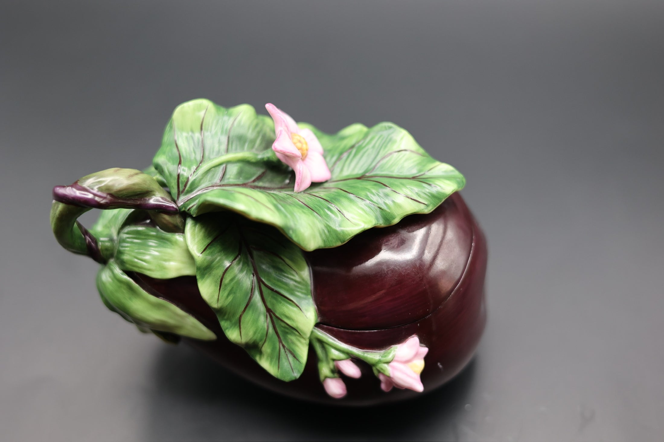 Fitz & Floyd Eggplant Lidded Dish