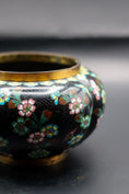 Load image into Gallery viewer, Cloisonne Black Bowl 19th Century
