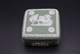 Load image into Gallery viewer, Wedgewood Green Rounded Square Trinket Box
