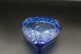 Load image into Gallery viewer, Blue Uranium Glass Heart Shaped Lidded Footed Trinket Dish
