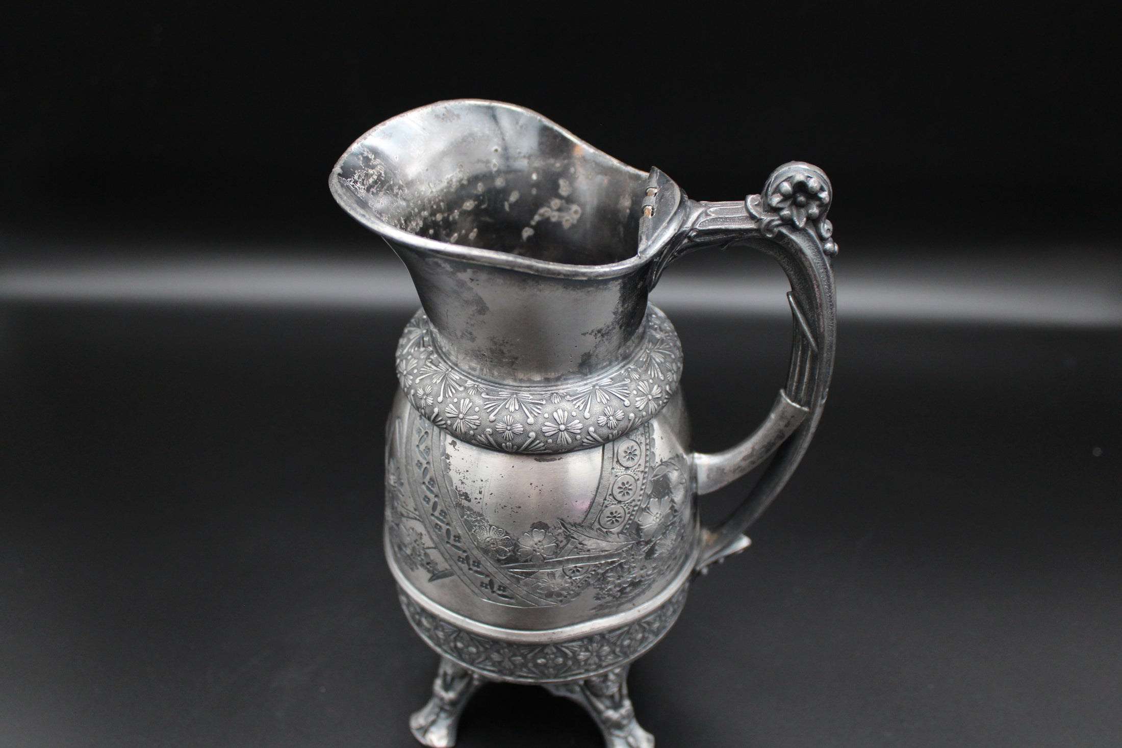 Silver Plated Rogers & Bro Pitcher Monogrammed "TK"