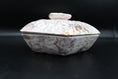 Load image into Gallery viewer, Pink/Purple Marbled Ceramic Hexagonal Lidded 3 Compartment Dish
