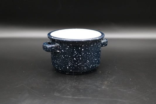 Dark Blue Ceramic Two Handled Cup