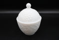 Load image into Gallery viewer, Avon White Milk Floral Detailing Glass Candy Lidded Dish
