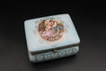 Load image into Gallery viewer, Japanese Blue Porcelain Trinket Box With Courting Scene
