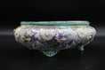 Load image into Gallery viewer, Purple Floral Porcelain Footed Bowl
