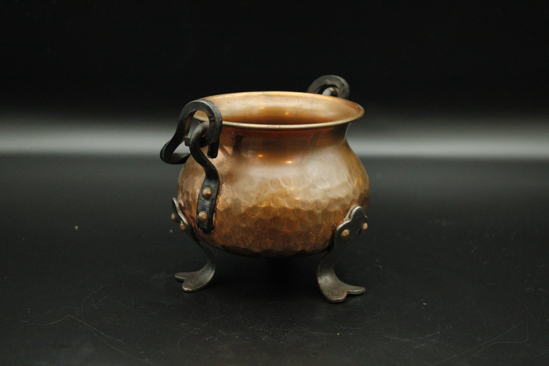 Copper Mini Cauldron Cast Metal 3 Footed