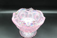 Load image into Gallery viewer, L. E. Smith Pink Iridescent Sawtooth Edge Star Flower Compote
