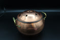 Load image into Gallery viewer, Copper Lidded Smudge Pot With Handles and Vented Lid
