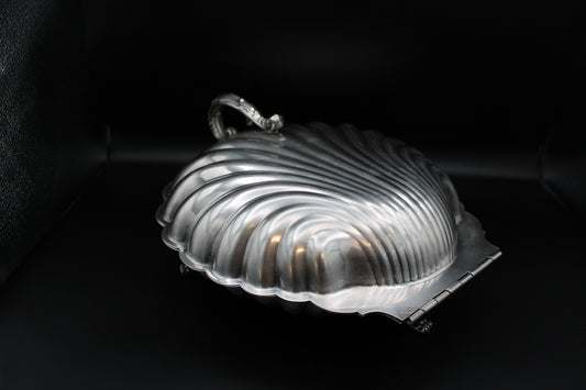 Silver Plated Shell Footed Server