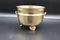 Load image into Gallery viewer, Brass Footed Cauldron With Handles
