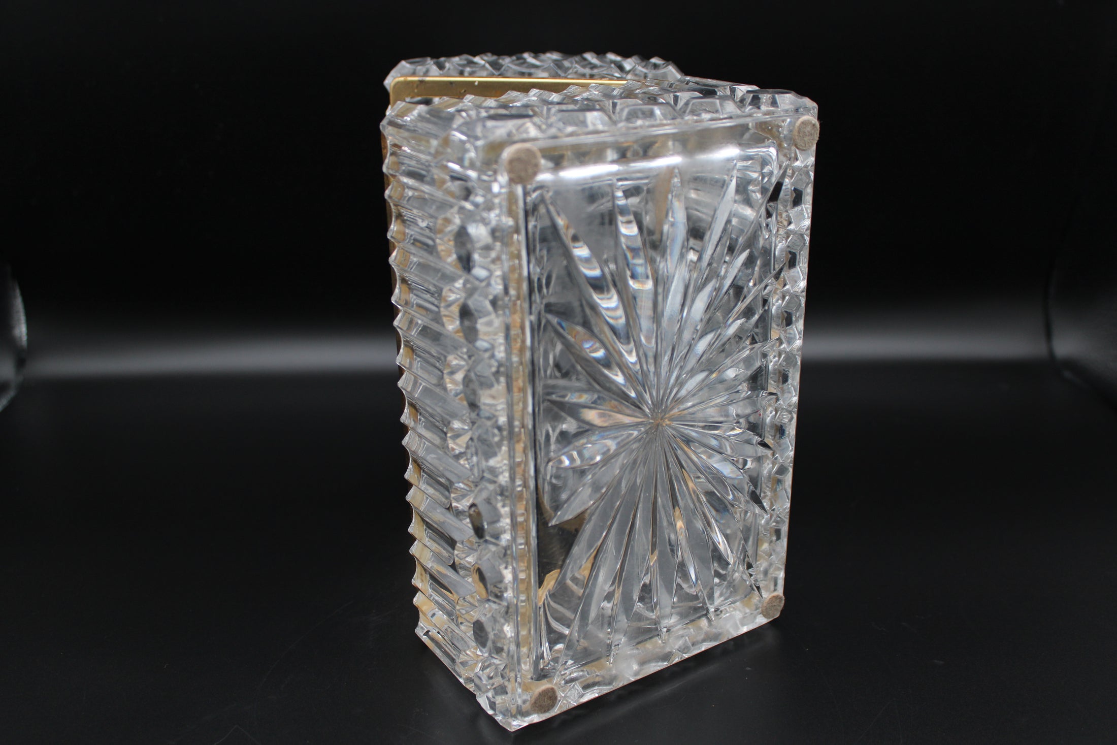 Crystal Rectangular Rounded Top Casket