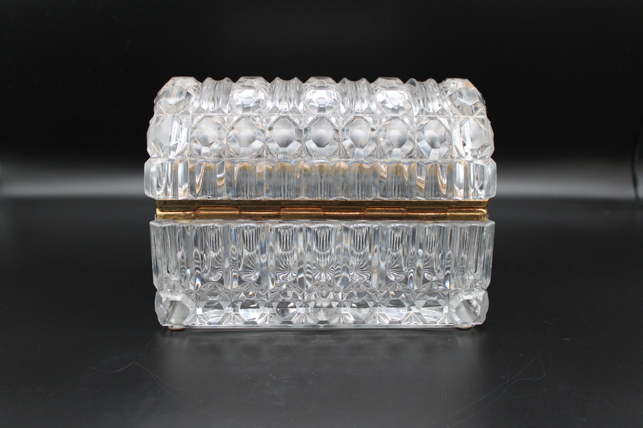 Crystal Rectangular Rounded Top Casket