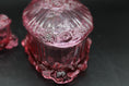 Load image into Gallery viewer, Fenton Dusty Rose Cabbage Rose Lidded Trinket Dish Set
