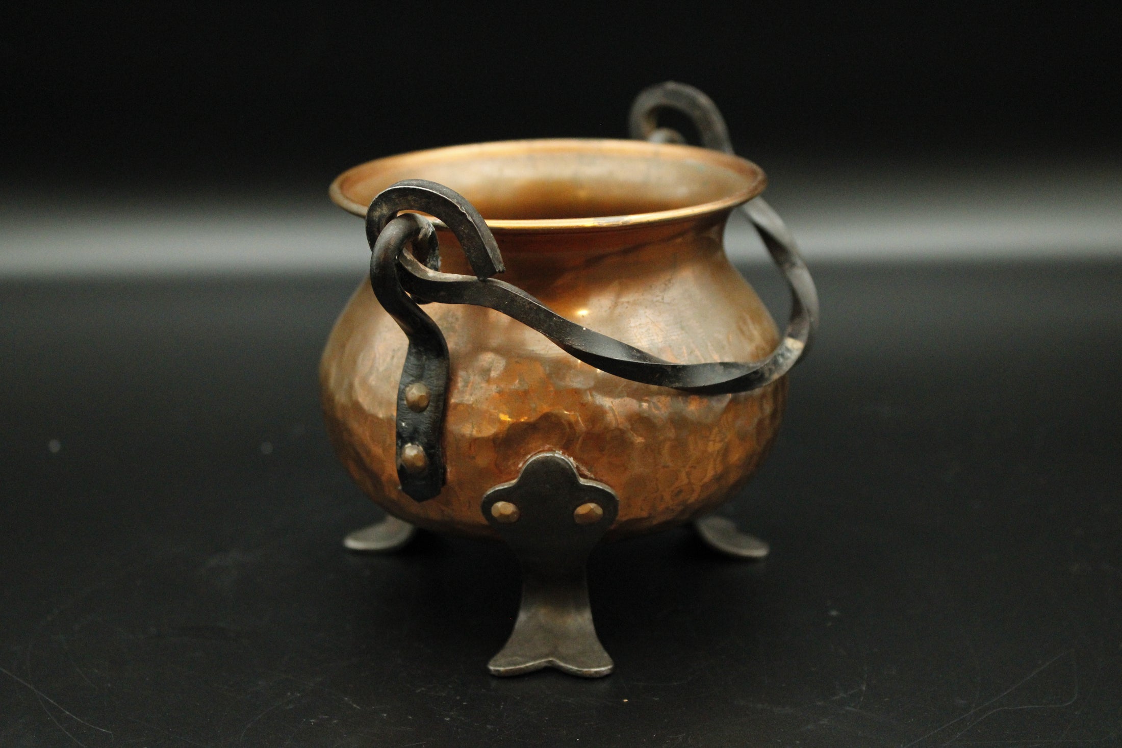 Copper Mini Cauldron Cast Metal 3 Footed