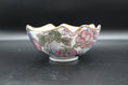 Load image into Gallery viewer, Porcelain Hand Painted Fruit Bowl With Peach and Grape Design
