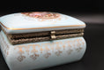 Load image into Gallery viewer, Japanese Blue Porcelain Trinket Box With Courting Scene
