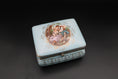 Load image into Gallery viewer, Japanese Blue Porcelain Trinket Box With Courting Scene
