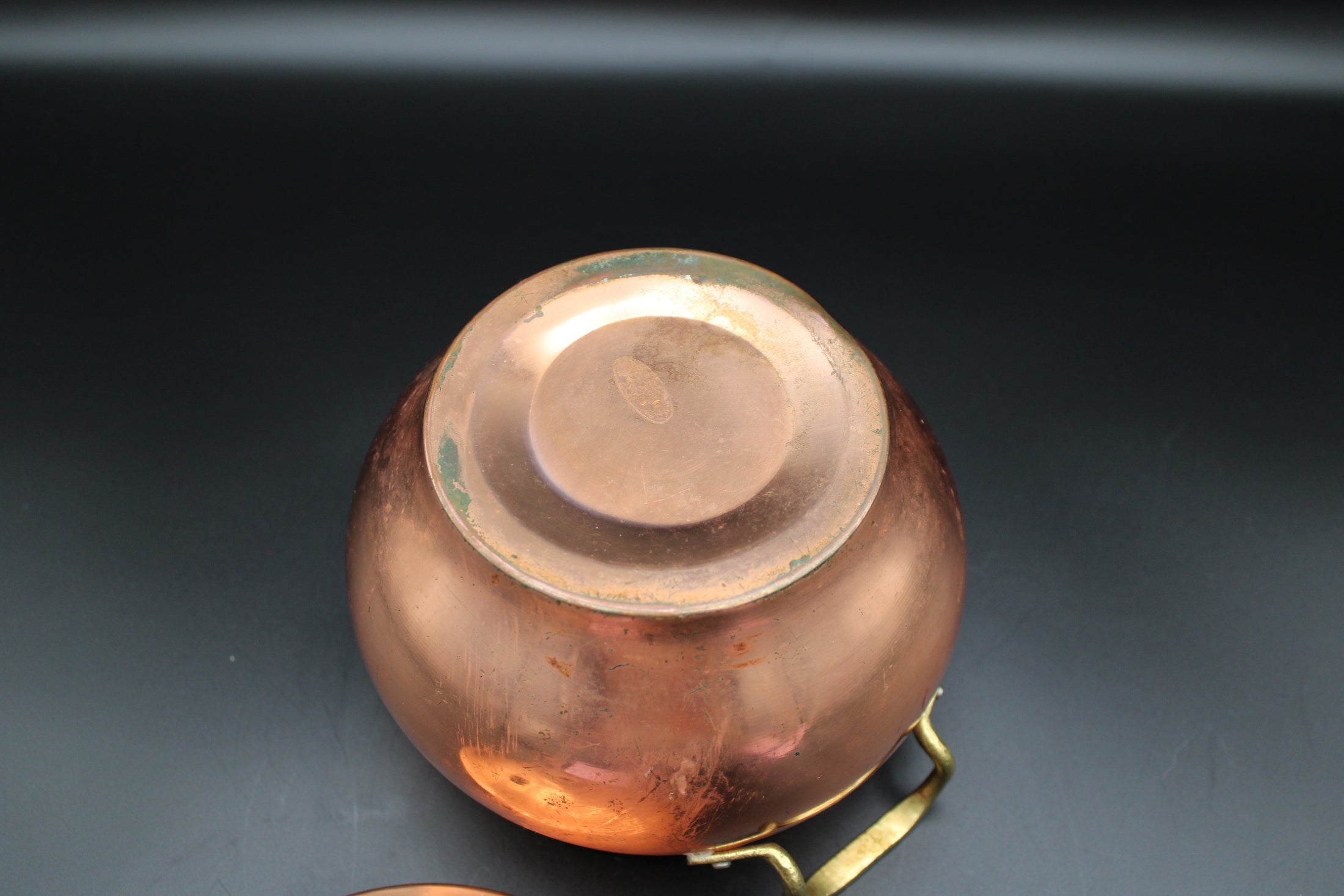 Copper Lidded Smudge Pot With Handles and Vented Lid