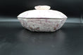 Load image into Gallery viewer, Pink/Purple Marbled Ceramic Hexagonal Lidded 3 Compartment Dish
