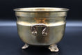 Load image into Gallery viewer, Brass Footed Cauldron With Handles
