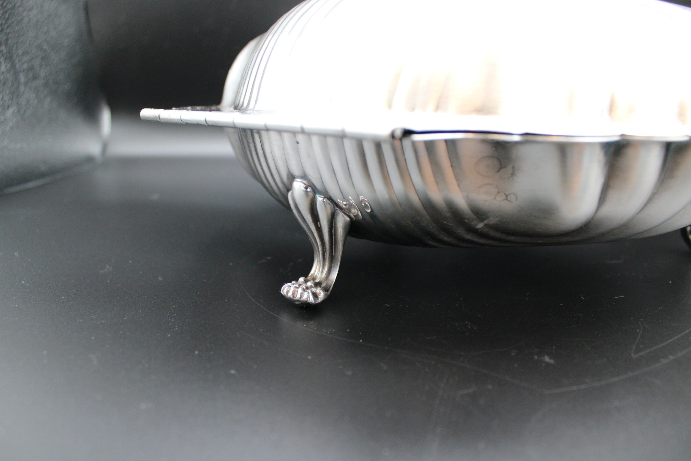 Silver Plated Shell Footed Server