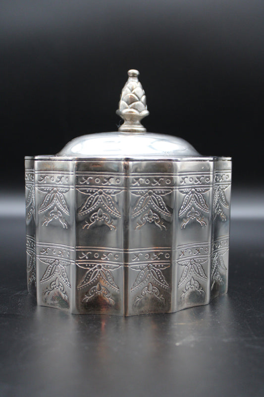 Godinger Silver Plated Scallop Edges Tea Caddy