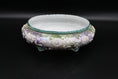 Load image into Gallery viewer, Purple Floral Porcelain Footed Bowl
