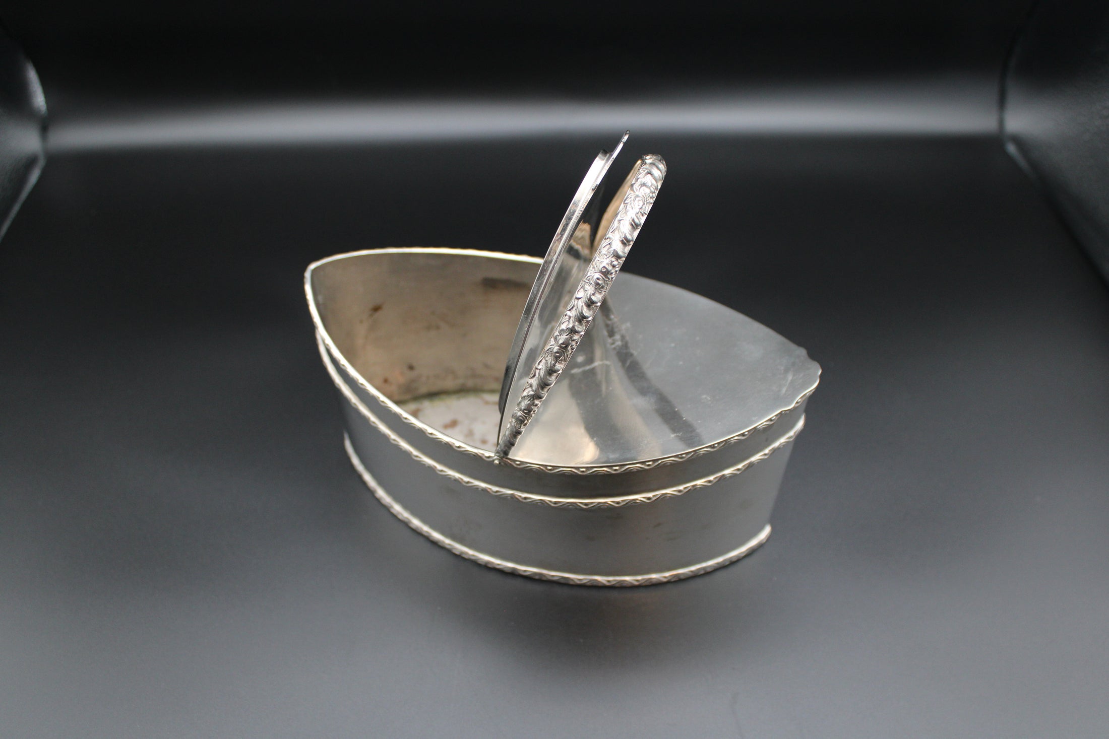 Silver Plated Double Compartment Serving Basket