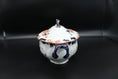 Load image into Gallery viewer, Blue, White, & Orange Lidded Semi-Porcelain Tureen
