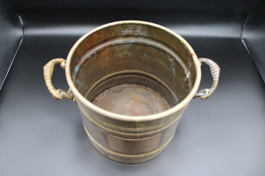 Brass Trophy Planter With Lion Handles "Club Champions Collindale Women's Golf Association 1986"