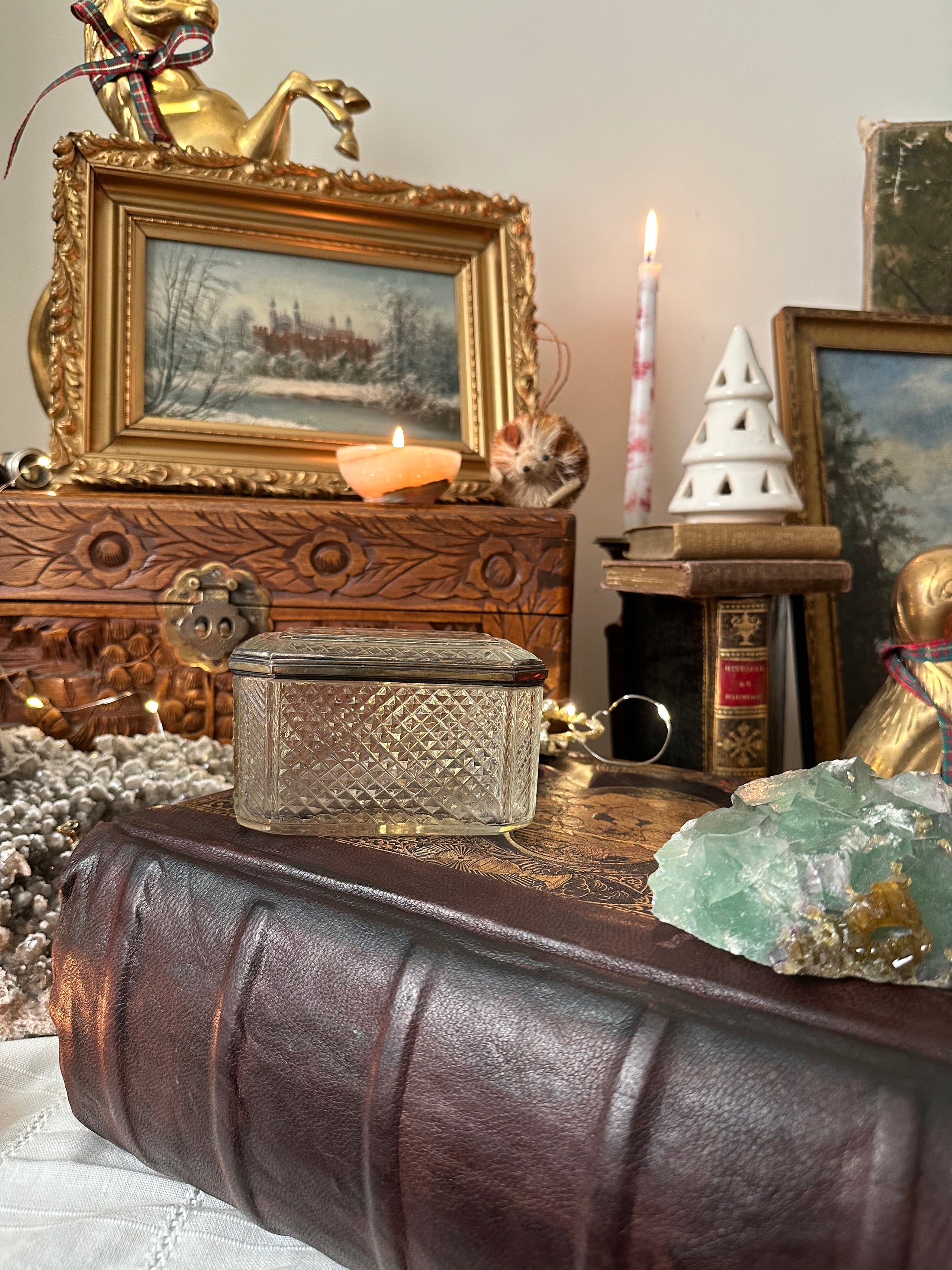 Glass Casket With Brass Details