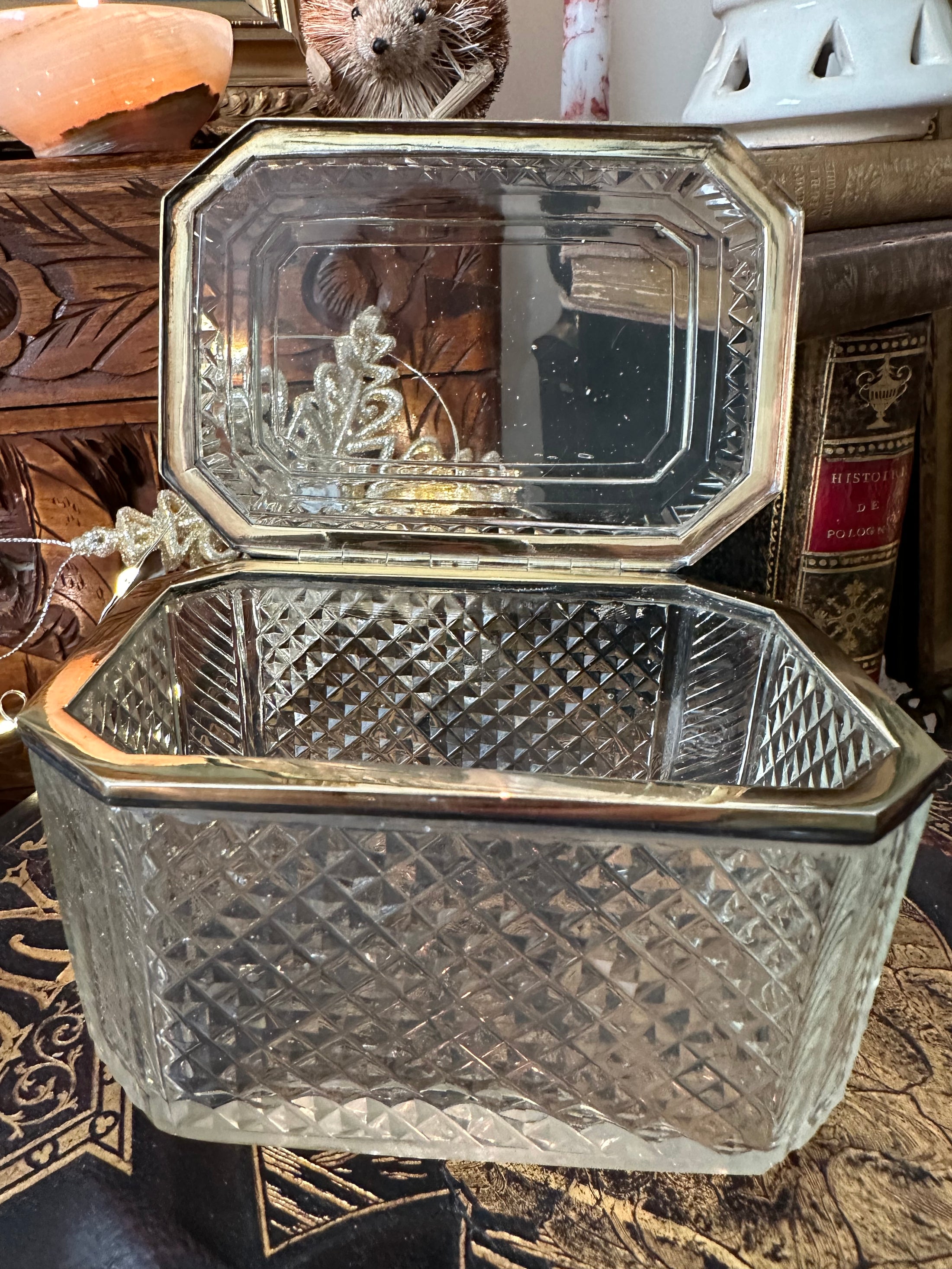 Glass Casket With Brass Details