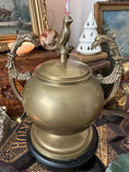 Load image into Gallery viewer, Brass Tri-Bird Lidded Compote
