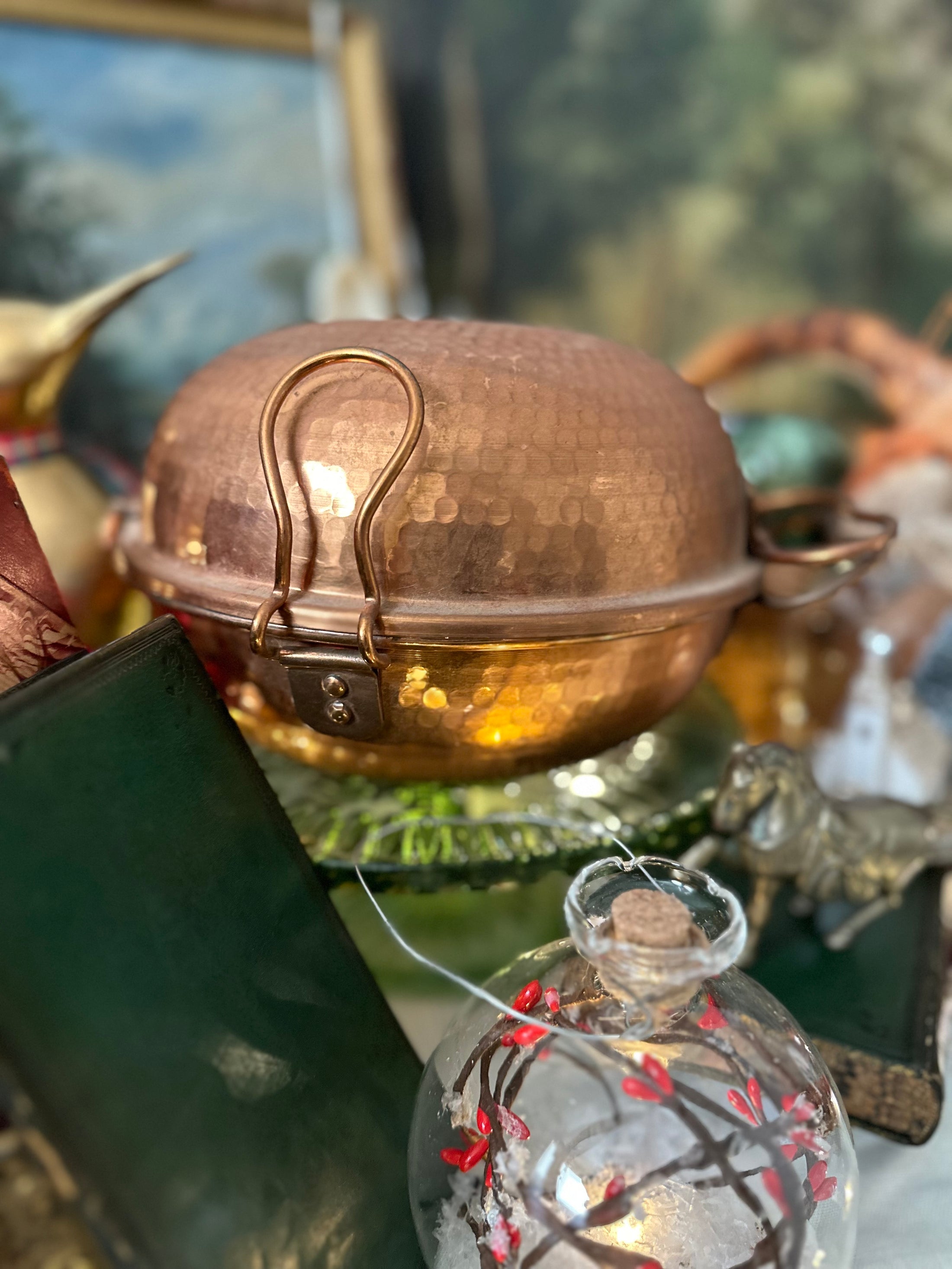 Handcrafted Portuguese Copper Spherical Pan