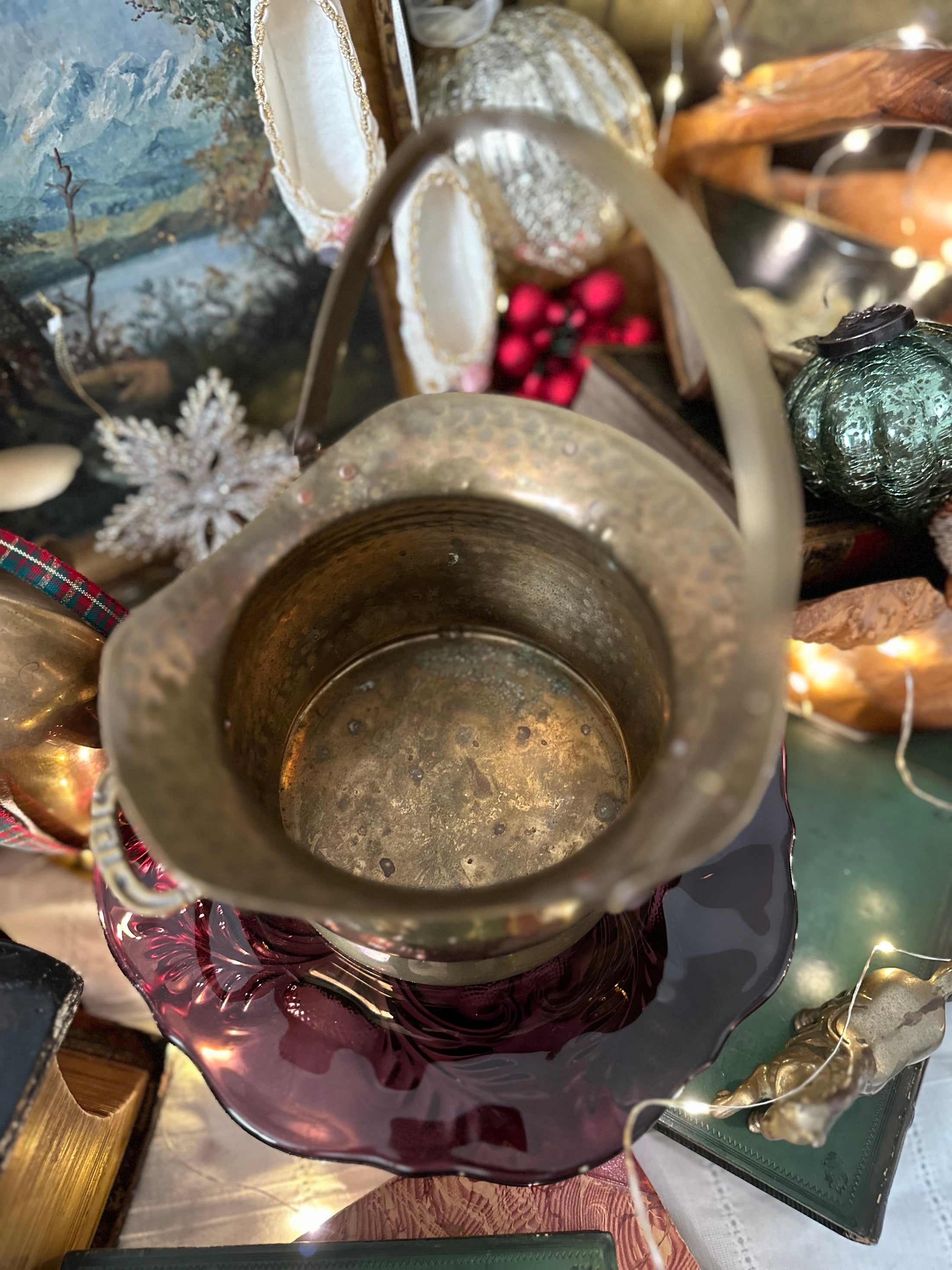 Brass Bowl With Two Handles