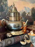 Load image into Gallery viewer, Brass Teapot With Attached Mugs And Bell
